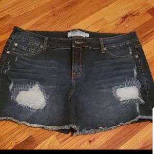 Plus Size Denim Shorts